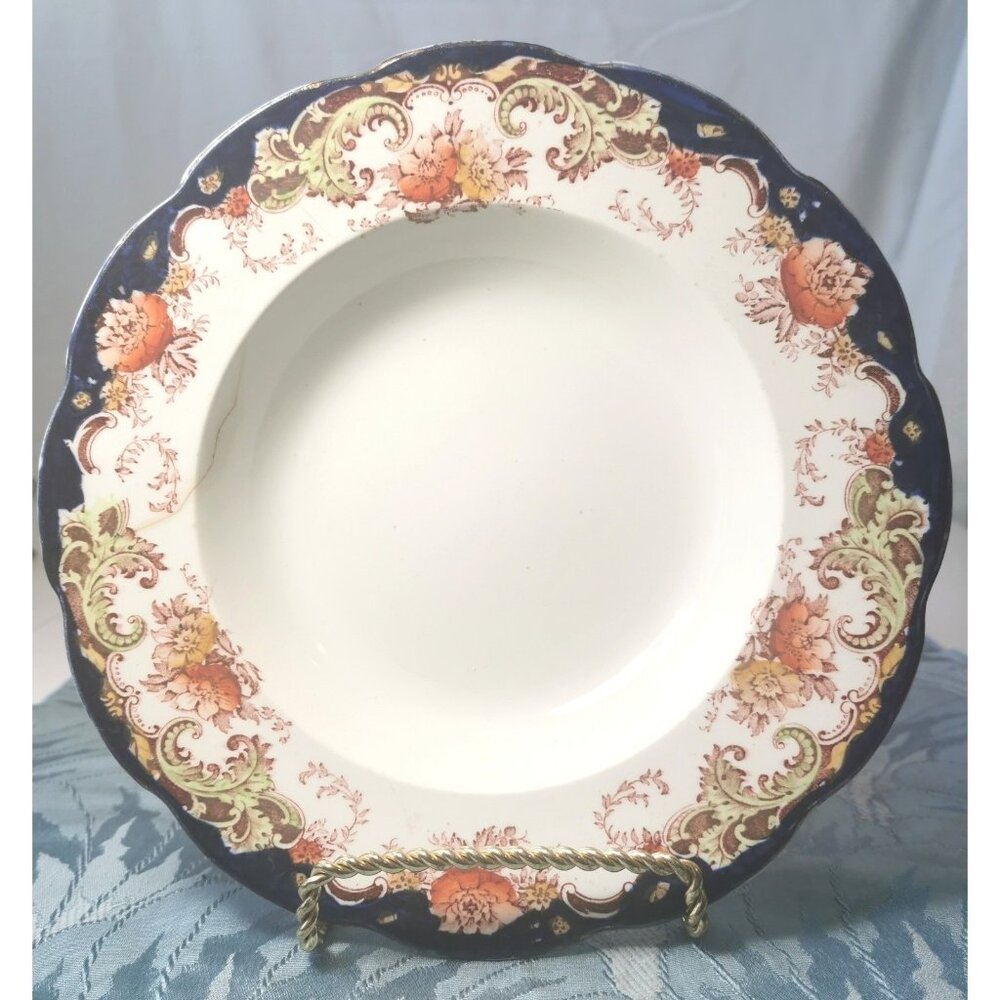 Antique Bishop & Stonier “Repton” Semi-Porcelain Bowl with Display Stand – Engla